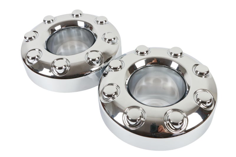 PPCovers 2PCS Replacement for 2005-2018 F-350 F350 Dually Front 4X4 Open Chrome Wheel Center Hub Cap Replaces 5C3Z1130TA - Image 1